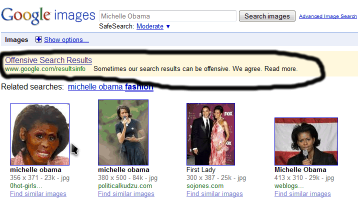 Google Apologizes for Michelle Obama Monkey Picture