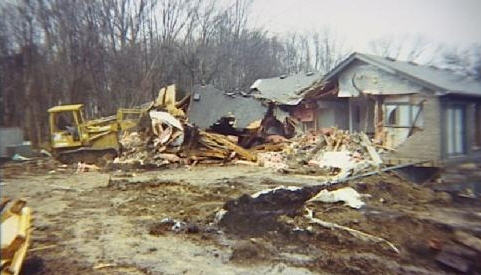 Man Bulldozes Foreclosed House