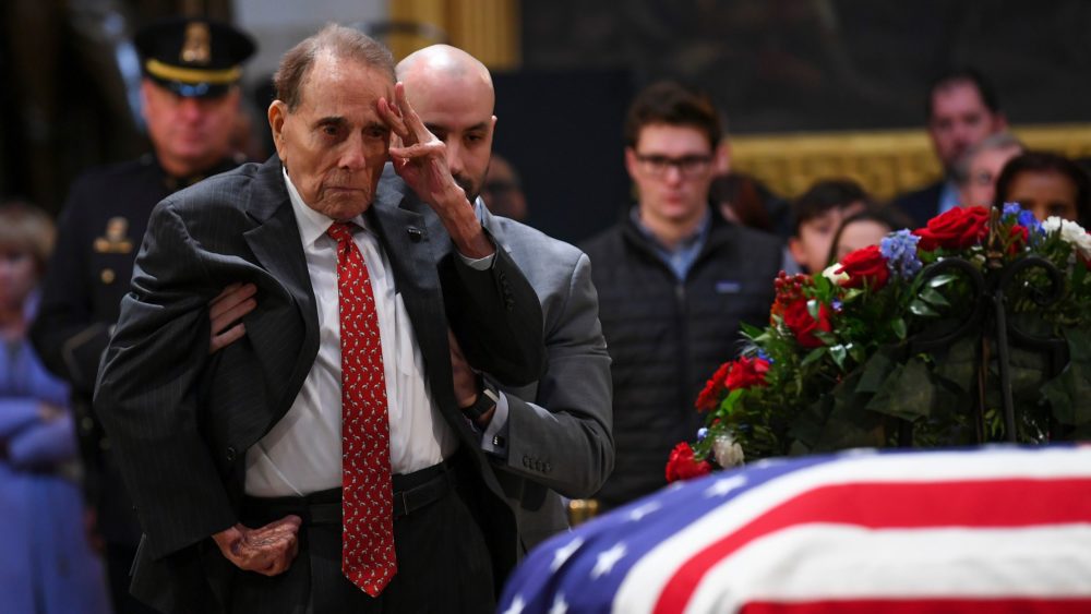 Bob Dole Offers A Final Salute To Old Friend And Political Rival George H.W. Bush