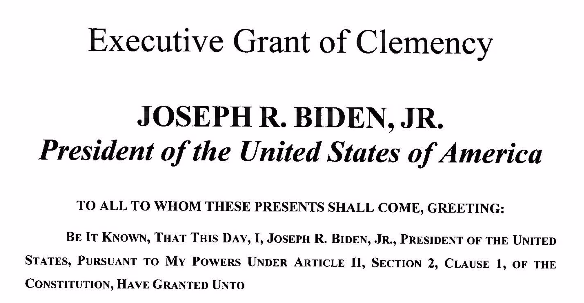 Biden Pardons Family