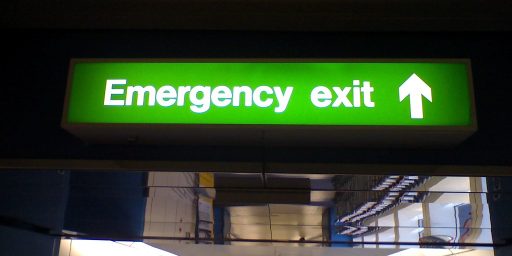 emergency exit sign green