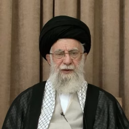 Supreme Leader Ayatollah Ali Khamenei delivers a recorded message.