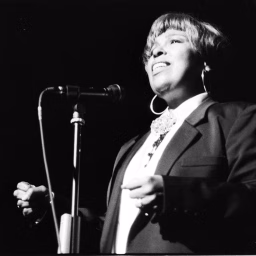 American blues and soul singer Roberta Flack in concert in Deauville (Normandy, France) in July 1992.