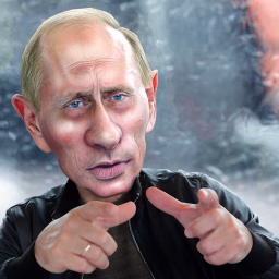 caricature of Vladimir Putin