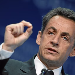 Nicolas Sarkozy, President of France, gestures during the session 'Vision for the G20' at the Annual Meeting 2011 of the World Economic Forum in Davos, Switzerland, January 27, 2011.