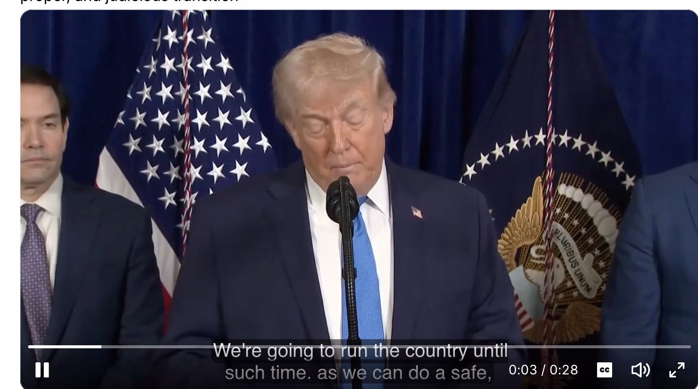 “We’re going to run the country…”
