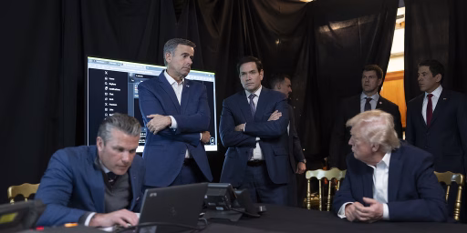 President Donald Trump monitors U.S. military operations in Venezuela, from Mar-a-Lago Club in Palm Beach, Florida, on Saturday, January 3, 2026.