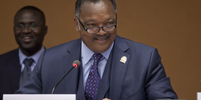 Reverend Jesse Jackson spoke at the UN today for the International Day for the Elimination of Racial Discrimination. In his remarks, Reverend Jackson highlighted the importance of freedom of expression in the fight for human rights and to combat racial discrimination. U.S. Mission photo by Eric Bridiers