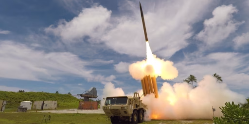 A THAAD interceptor is launched from the Reagan Test Site, Kwajalein Atoll in the Republic of the Marshall Islands, during Flight Test THAAD-23, August 30, 2019. label_outline