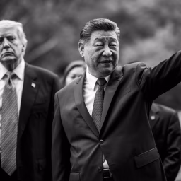 President Donald J. Trump greets President Xi Jinping of the People’s Republic of China at Zhongnanhai in Beijing, China, Friday, May 15, 2026