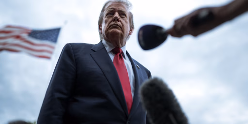 President Donald J. Trump boards Marine One on the South Lawn of the White House, Friday, May 8, 2026, en route Trump National Golf Club Washington D.C. in Sterling, Virginia.