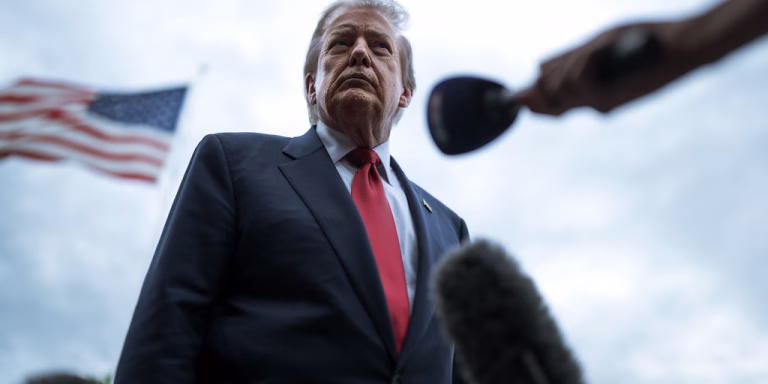 President Donald J. Trump boards Marine One on the South Lawn of the White House, Friday, May 8, 2026, en route Trump National Golf Club Washington D.C. in Sterling, Virginia.