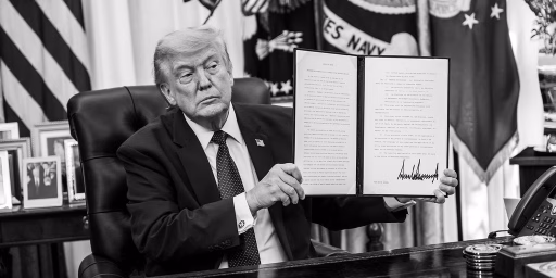 President Donald J. Trump signs Executive Orders in the Oval Office, Wednesday, June 3, 2026.